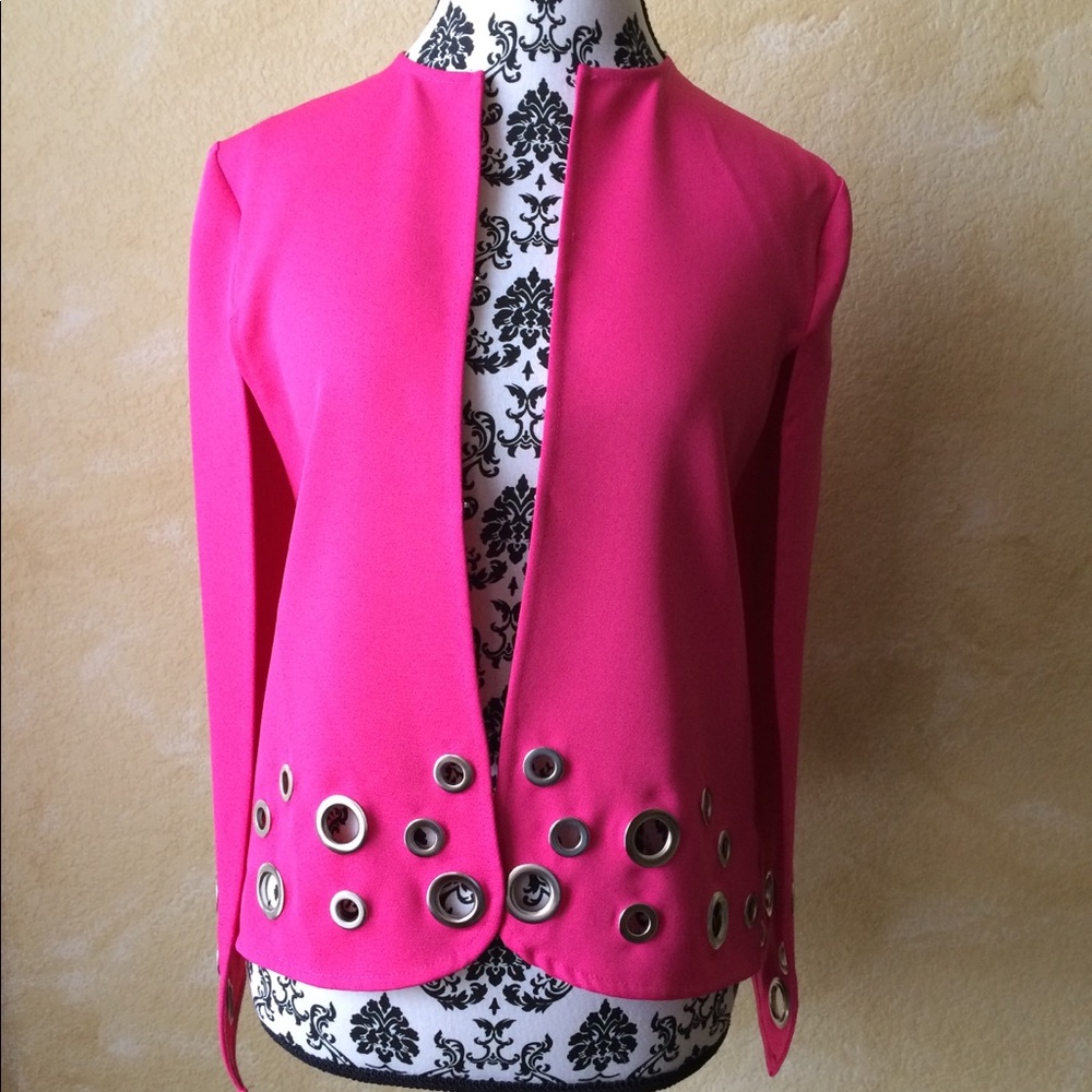 NWT I Alberto Makali hot pink cape style jacket